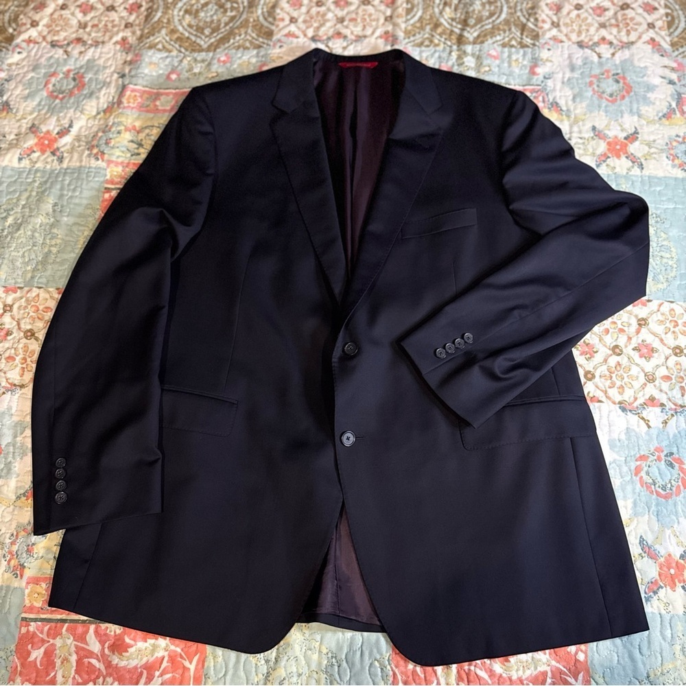 Men's Classic Black Pinstripe Suit - Picture 9 of 16